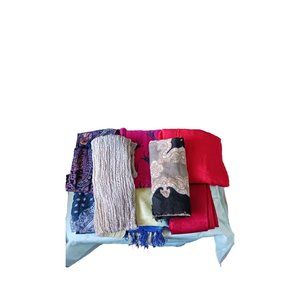 Scarves.  8 name brand scarves.